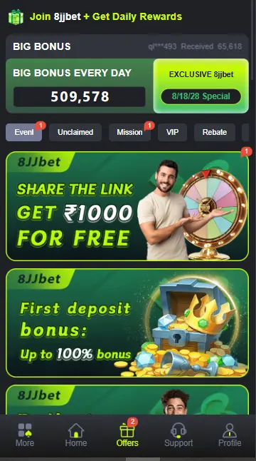 8jjbet game offer and promotions