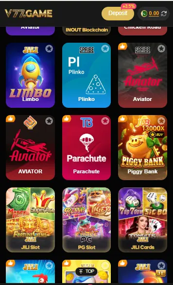 GAMES ON V77 APP
