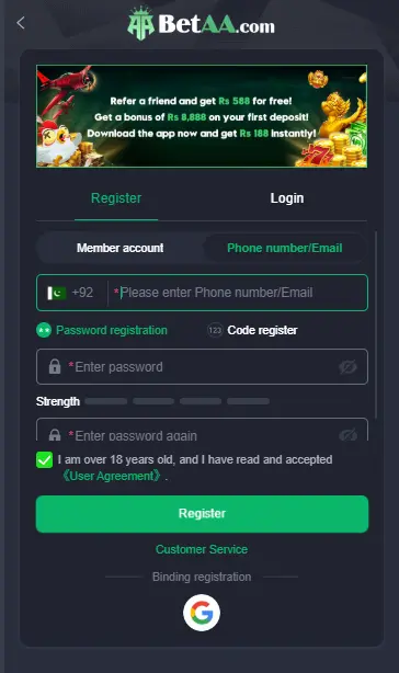 betaa game login and registration