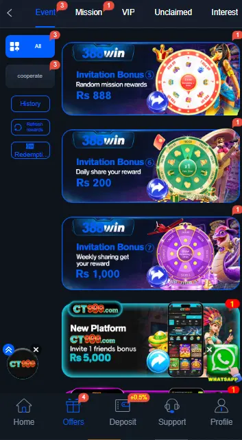 offers and promotions 388win game