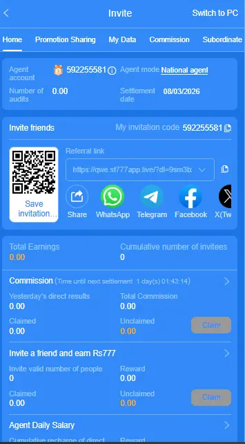 refer and earn real money with st777 game