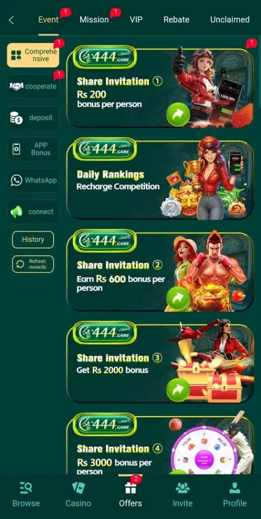 game offers on c444 apk