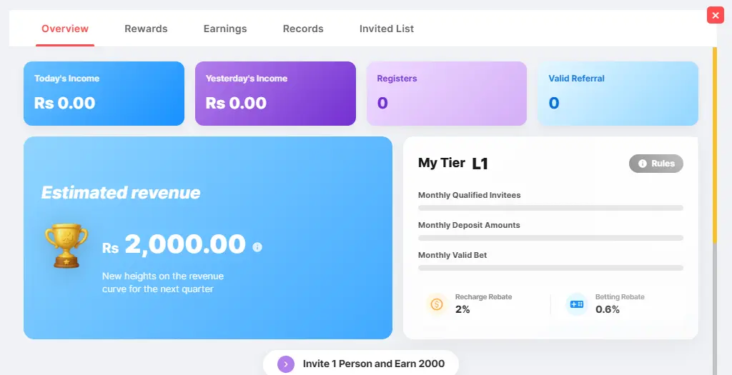 refer and earn money with ec99 game