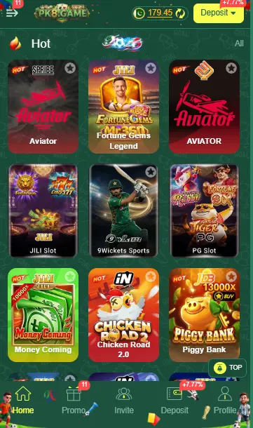 HOT GAMES ON PK8 APP