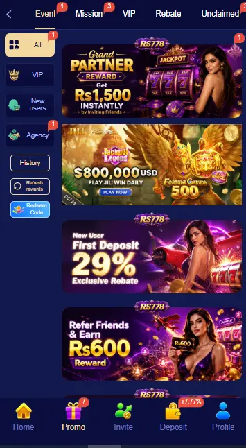 hot offers and promotions rs778 game apk