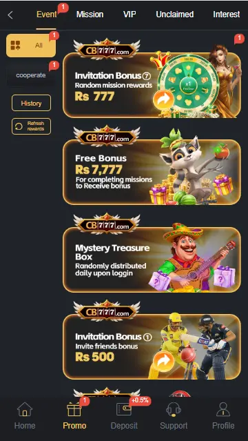offer and promotions cb777